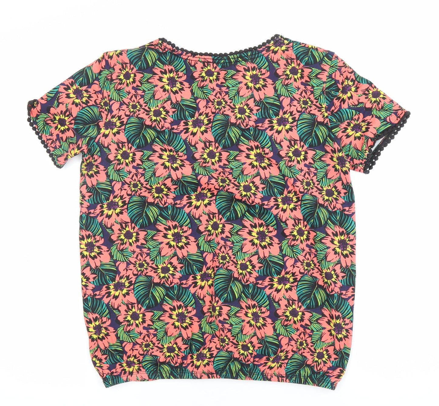 Womens UK Size 8 Intuition Multicoloured Basic T-Shirt