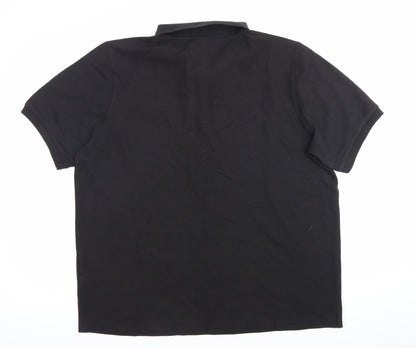 Slazenger Men’s Black 2XL Polo Shirt Regular Fit Short Sleeve