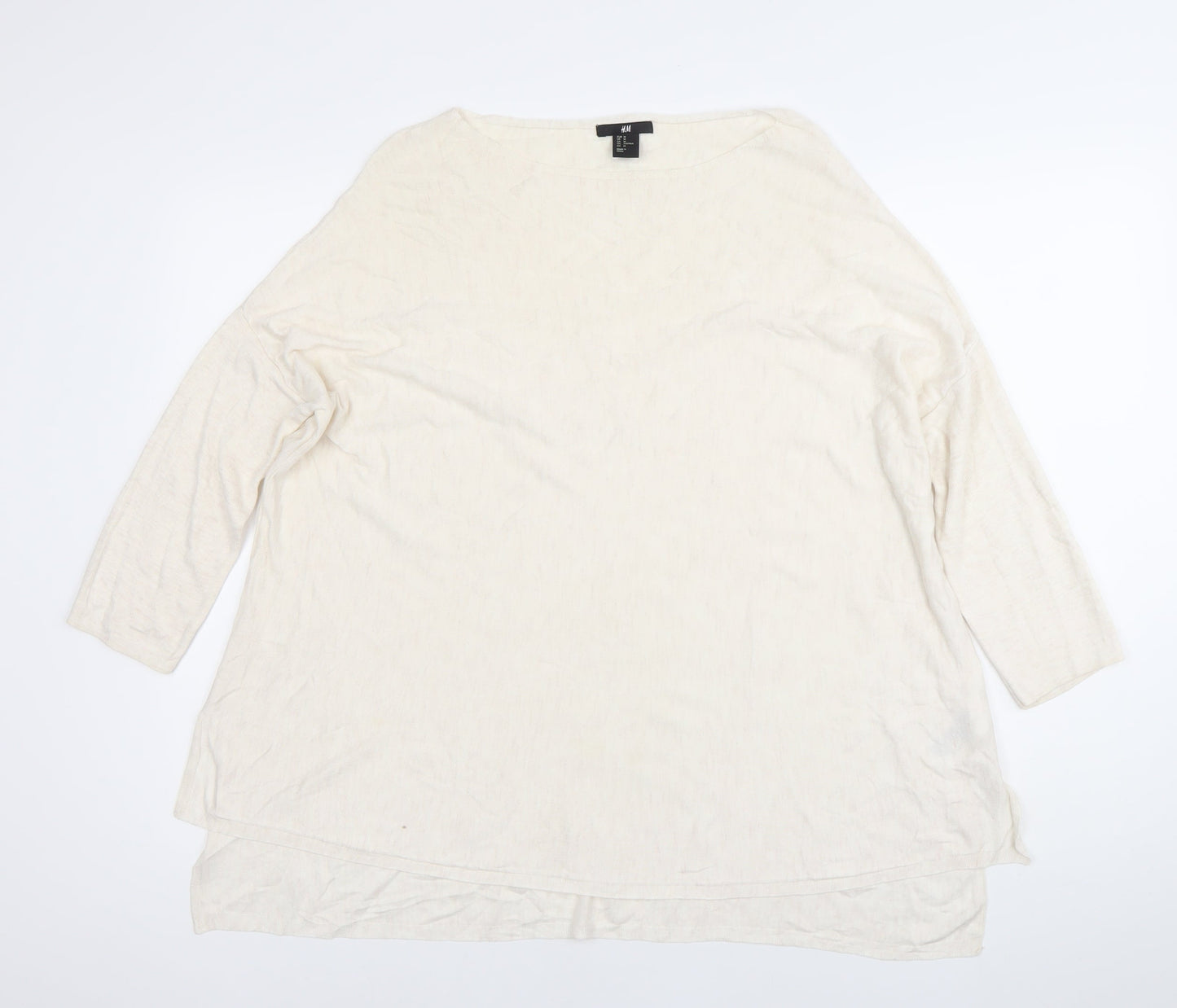 Womens UK Size 12 H&M Ivory Tunic Blouse