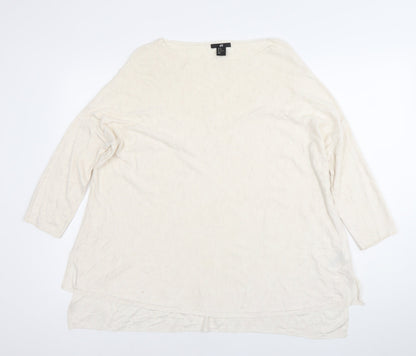 Womens UK Size 12 H&M Ivory Tunic Blouse