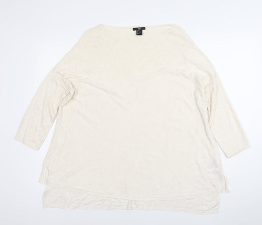 Womens UK Size 12 H&M Ivory Tunic Blouse