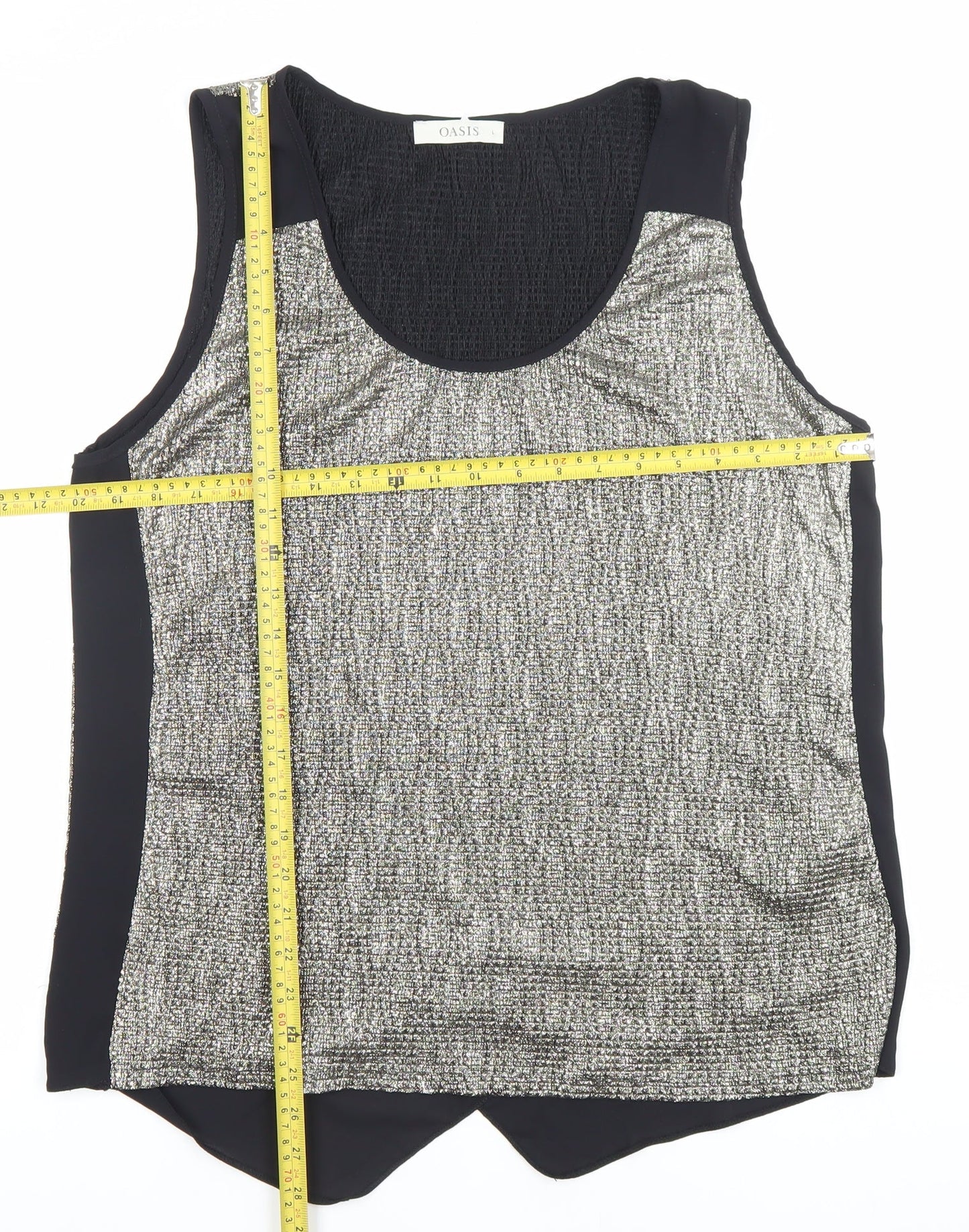 Womens UK Size L Oasis Multicoloured Basic Tank