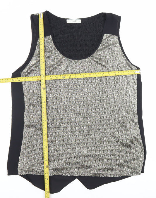 Womens UK Size L Oasis Multicoloured Basic Tank