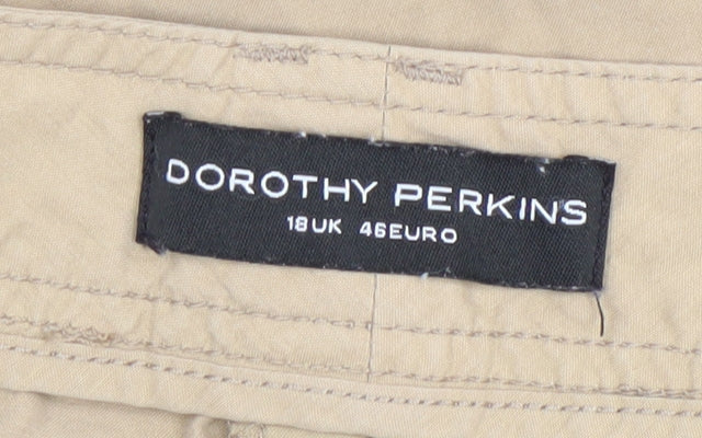 Womens UK Size 18 Dorothy Perkins Regular Fit Chino Beige Trousers