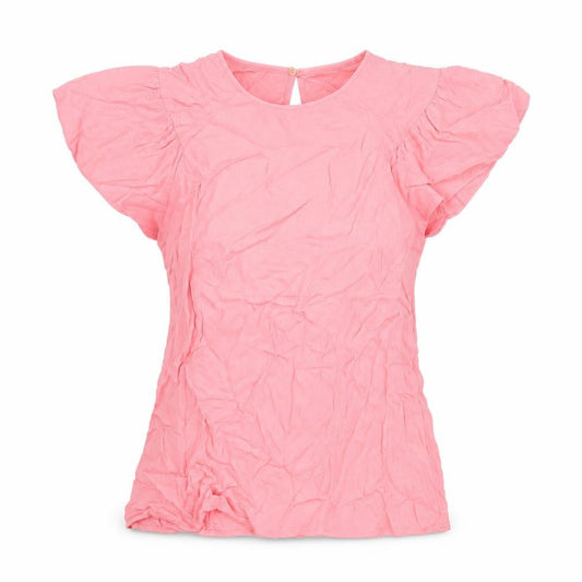 Womens UK Size L Zara Pink Basic Blouse