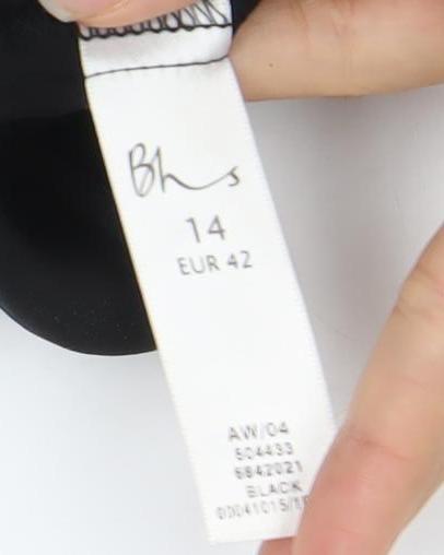 BHS Women’s Black Glitter Sheath Party Dress Size 14