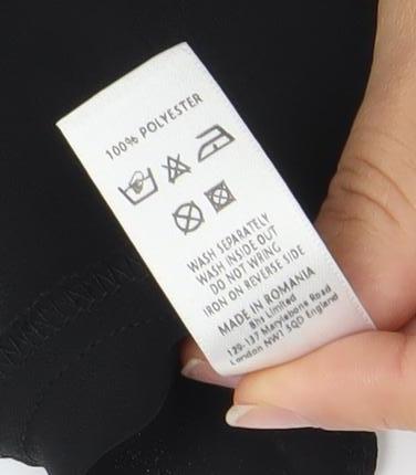 BHS Women’s Black Glitter Sheath Party Dress Size 14