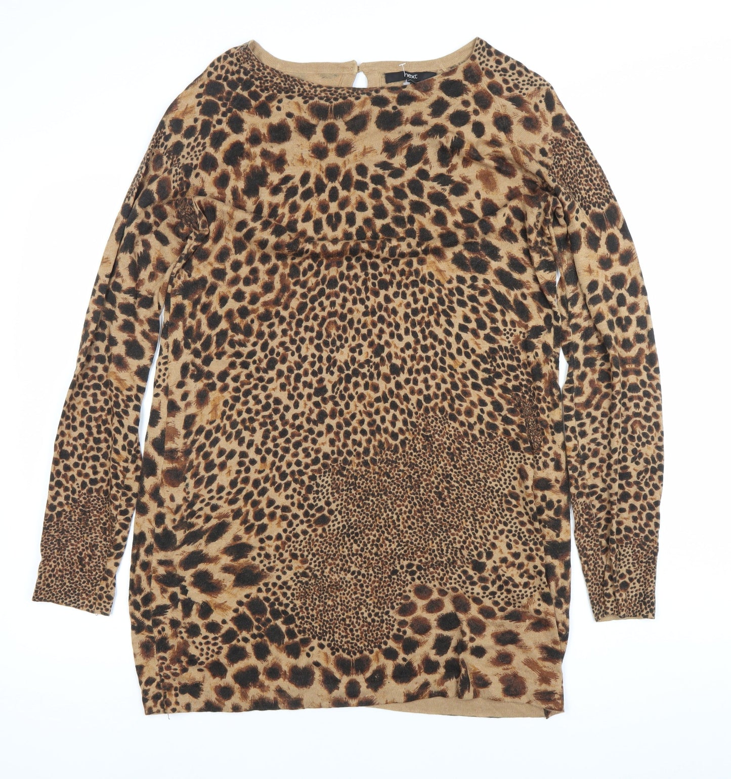 Womens UK Size 12 NEXT Brown Tunic Jumper