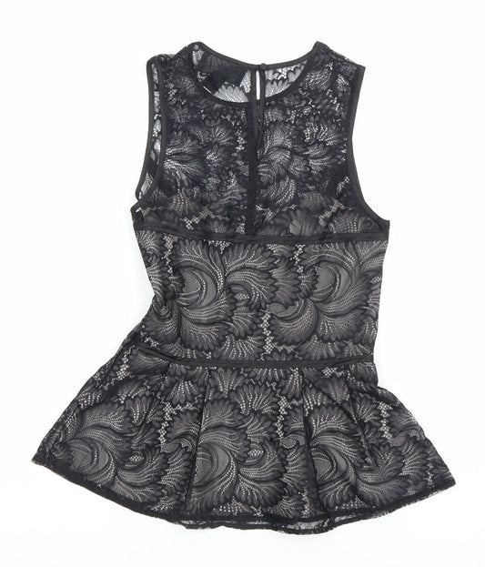 Womens UK Size 8 H&M Black Camisole Blouse