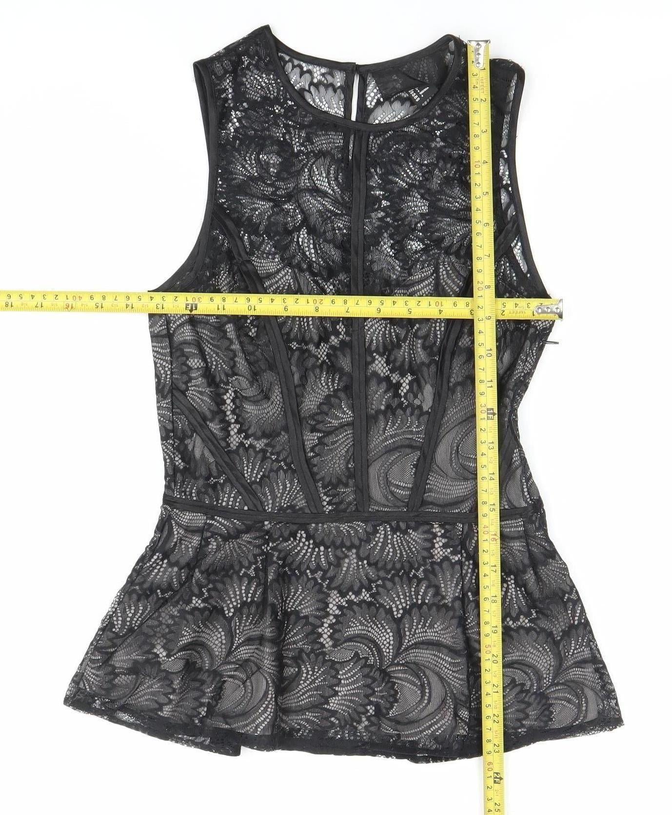 Womens UK Size 8 H&M Black Camisole Blouse