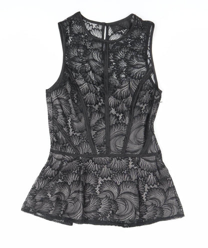 Womens UK Size 8 H&M Black Camisole Blouse