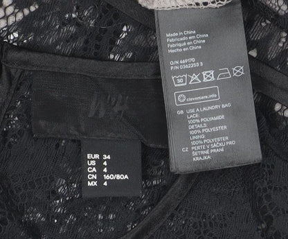 Womens UK Size 8 H&M Black Camisole Blouse