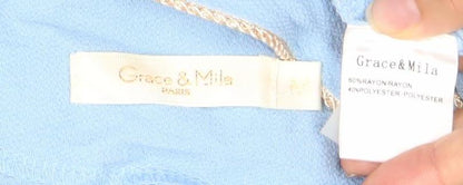 Womens UK Size M Grace & Mila Blue Camisole Tank