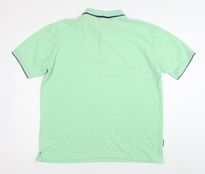 Slazenger Men's Green XL Polo Shirt Short Sleeve Cotton Casual