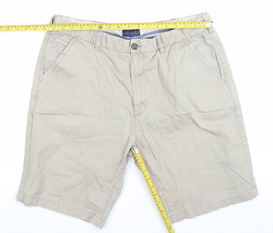Lincoln Mens Beige Chino Shorts Size 38 Regular Cotton