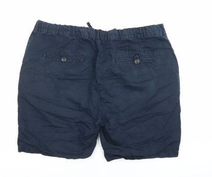 Jack & Jones Men’s Blue Chino Shorts Size 38 Elastic Waist