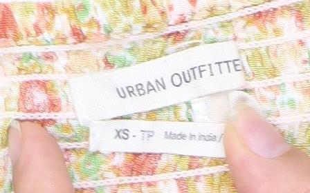 Urban Outfitters Women’s Multicoloured Floral Playsuit XS Puff Sleeve