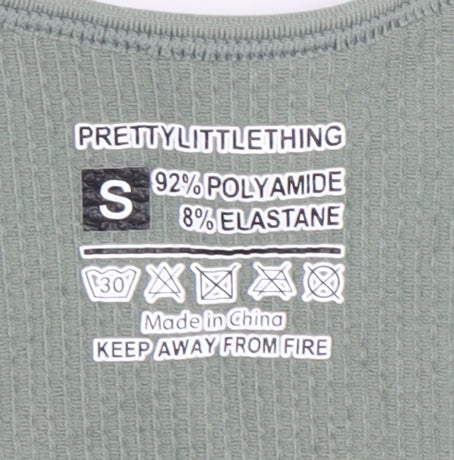 PrettyLittleThing Women’s Green Slim Fit Sleeveless Catsuit Size S