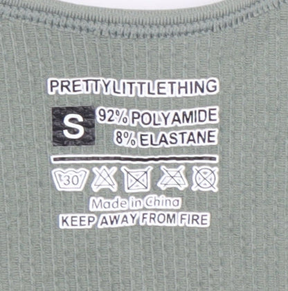 PrettyLittleThing Women’s Green Slim Fit Sleeveless Catsuit Size S