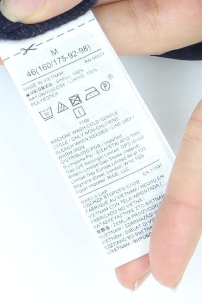 Gap Womens Blue Floral Viscose A-Line Wrap Skirt M Knee Length Lightweight