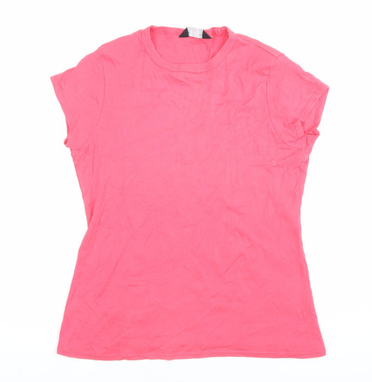 Womens UK Size 14 Dorothy Perkins Pink Basic T-Shirt