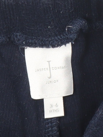 Jasper Conran Baby Unisex Blue Corduroy Trousers 3-6 Months Elastic Waist
