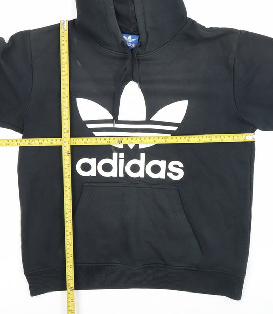 Adidas Men's Black Pullover Hoodie Small Logo Sportswear Fleece