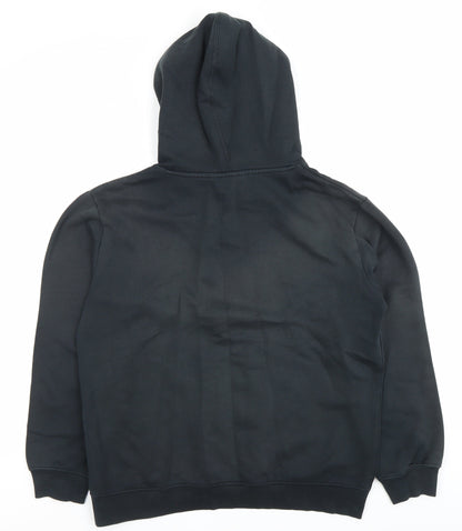 Adidas Men's Black Pullover Hoodie Small Logo Sportswear Fleece