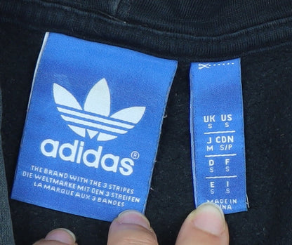 Adidas Men's Black Pullover Hoodie Small Logo Sportswear Fleece