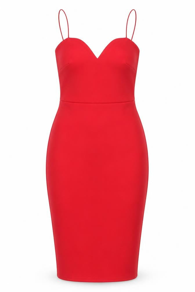 ASOS Women’s Red Sleeveless Bodycon Dress Size 8 Party Cocktail
