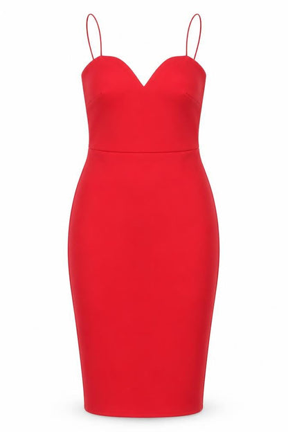 ASOS Women’s Red Sleeveless Bodycon Dress Size 8 Party Cocktail