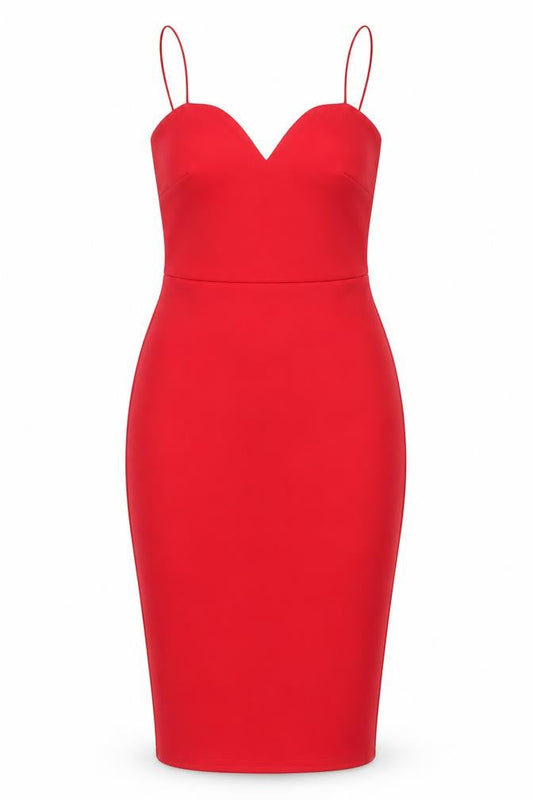 ASOS Women’s Red Sleeveless Bodycon Dress Size 8 Party Cocktail