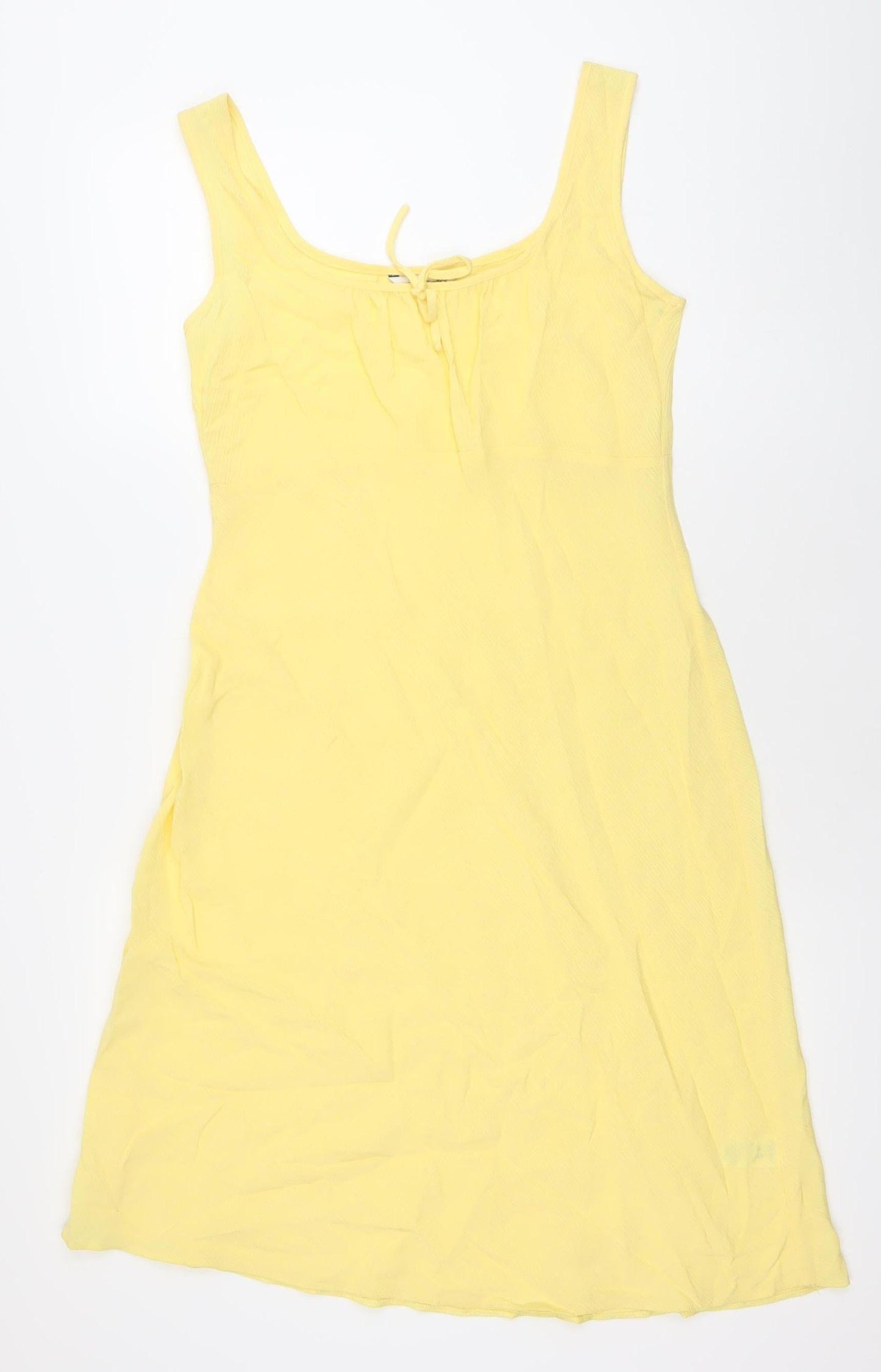 Berkertex Women’s Yellow Viscose Slip Dress Size 12 Summer