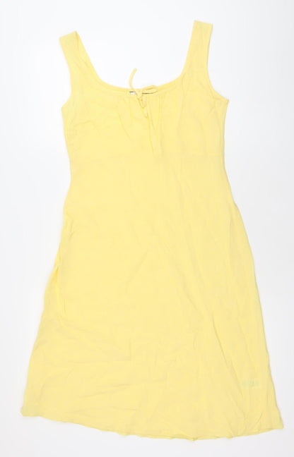 Berkertex Women’s Yellow Viscose Slip Dress Size 12 Summer