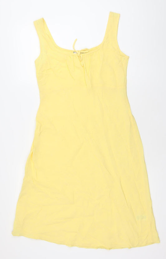 Berkertex Women’s Yellow Viscose Slip Dress Size 12 Summer