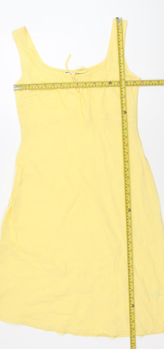 Berkertex Women’s Yellow Viscose Slip Dress Size 12 Summer