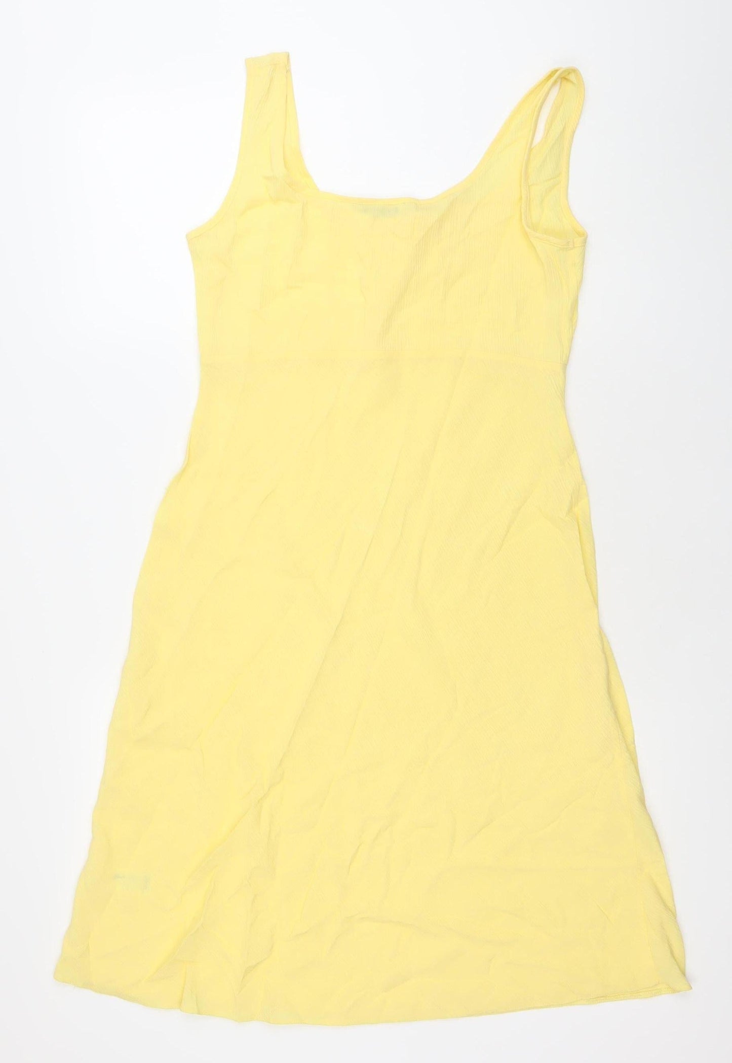 Berkertex Women’s Yellow Viscose Slip Dress Size 12 Summer