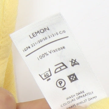Berkertex Women’s Yellow Viscose Slip Dress Size 12 Summer