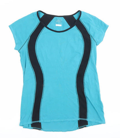 Marks and Spencer Womens Blue Black Size 16 T-Shirt Top Lightweight