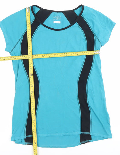 Marks and Spencer Womens Blue Black Size 16 T-Shirt Top Lightweight