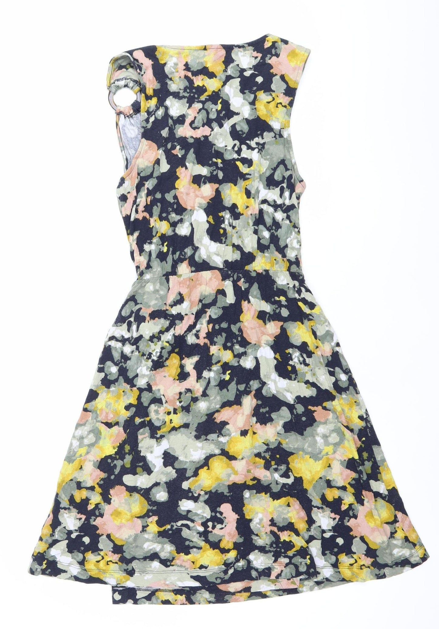 Next Womens Multicoloured Floral Wrap Dress Size 12 Sleeveless V-Neck