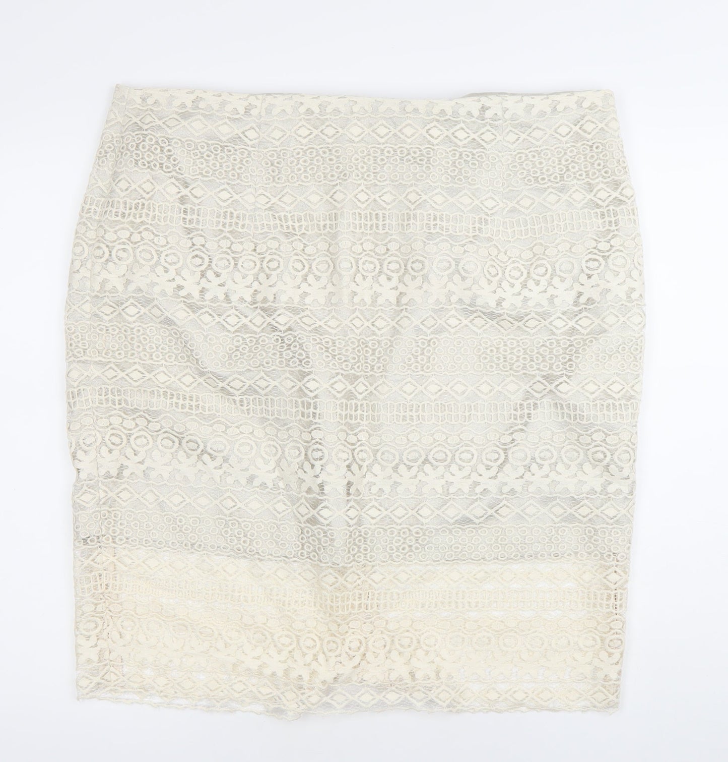 Autograph Women Ivory Lace Pencil Skirt Size 20 Knee Length