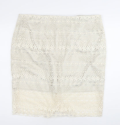 Autograph Women Ivory Lace Pencil Skirt Size 20 Knee Length
