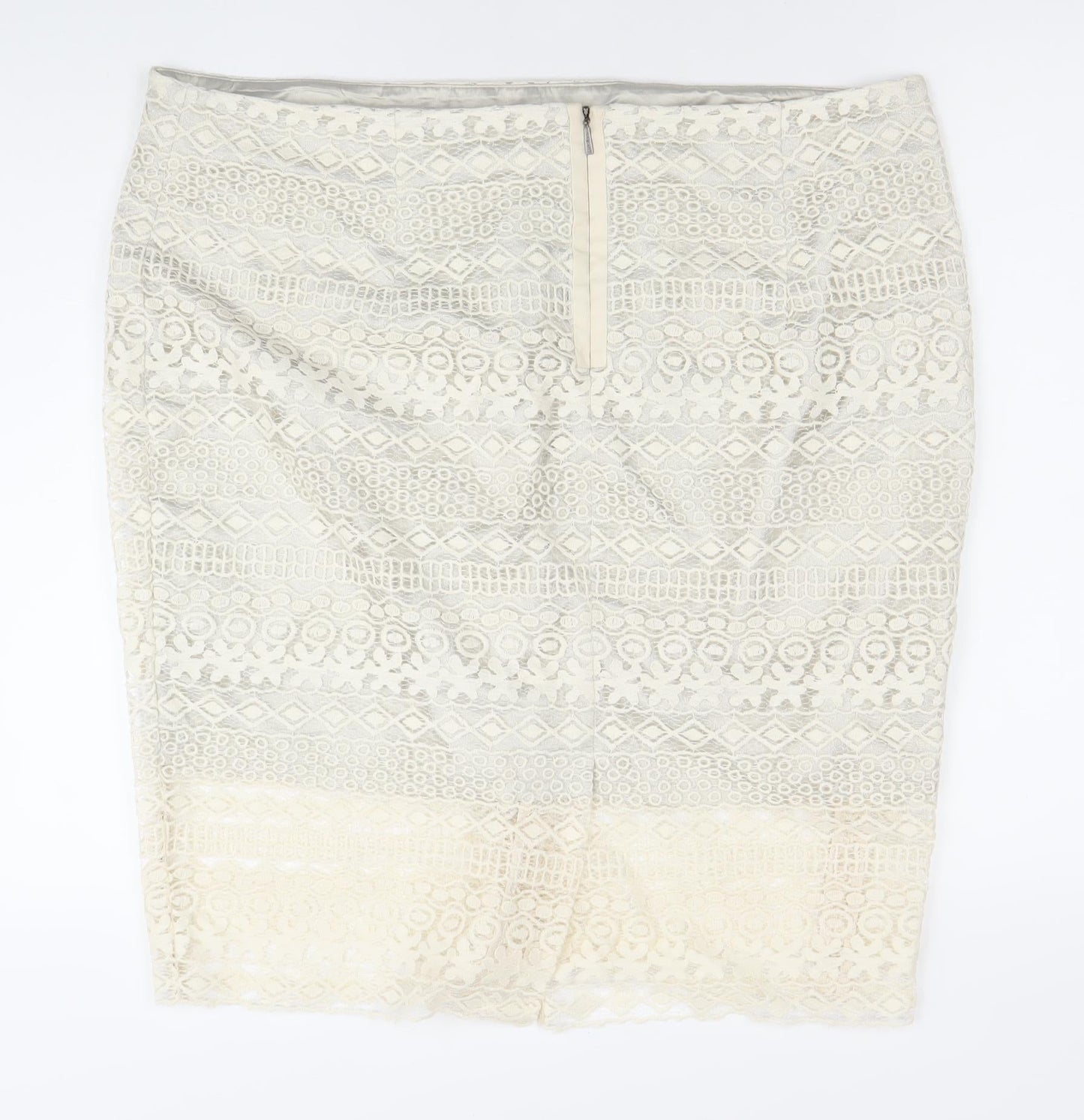 Autograph Women Ivory Lace Pencil Skirt Size 20 Knee Length