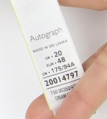 Autograph Women Ivory Lace Pencil Skirt Size 20 Knee Length