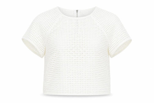 Womens UK Size 12 Stradivarius White Cropped Blouse