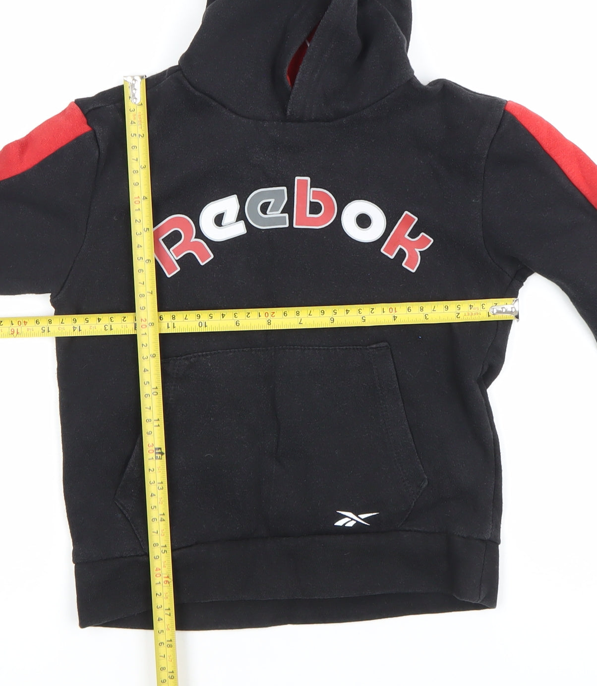 Reebok Boys Black Red Pullover Hoodie 4-5 Years Long Sleeve Sportswear