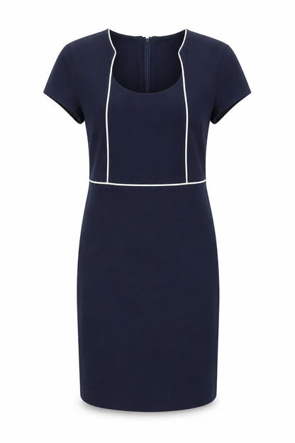 John Lewis Women’s Blue Sheath Dress Size 10 Workwear Short Sleeve