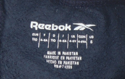 Reebok Boys Blue Jogger Sweatpants 4-5 Years Cotton Blend Activewear