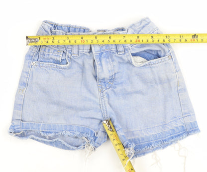 Denim Co. Girls Blue Denim Cut-Off Shorts 5-6 Years Casual Summer Elastic Waist